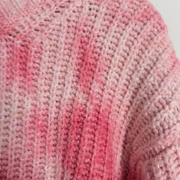 Line Mia Pink Twilight Tie Dye Watercolor Alpaca Blend Sweater size Medium - Picture 6 of 9